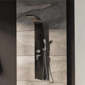 Ventura Shower Panel — Brushed Black
