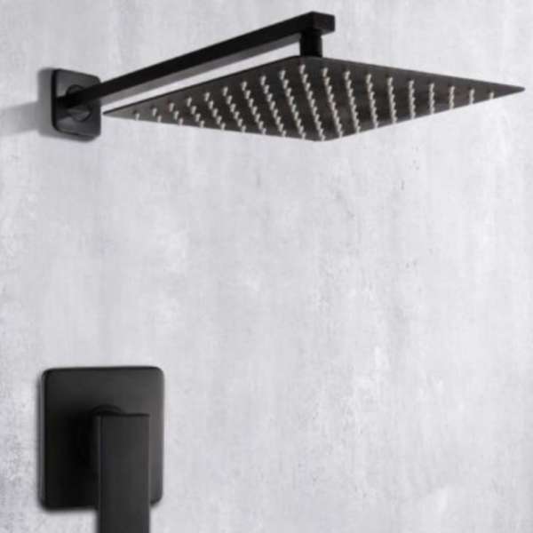 Astra rain shower set square — Black