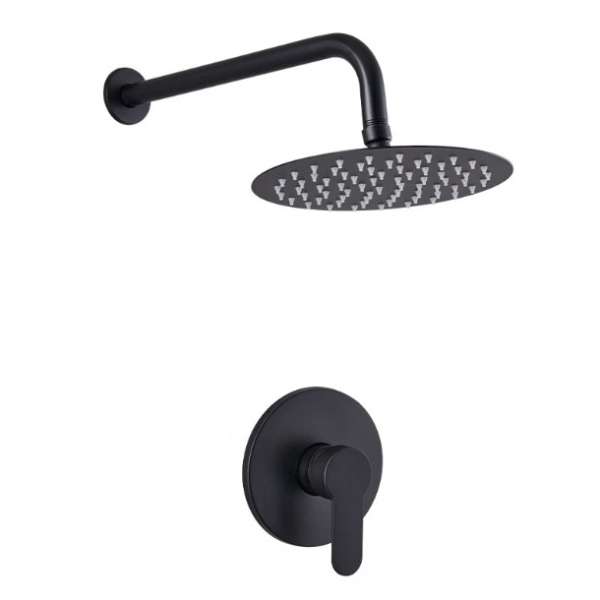 Astra rain shower set round — Black
