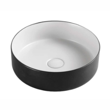 Aura Countertop Bowl Basin — Multi-Finish Black